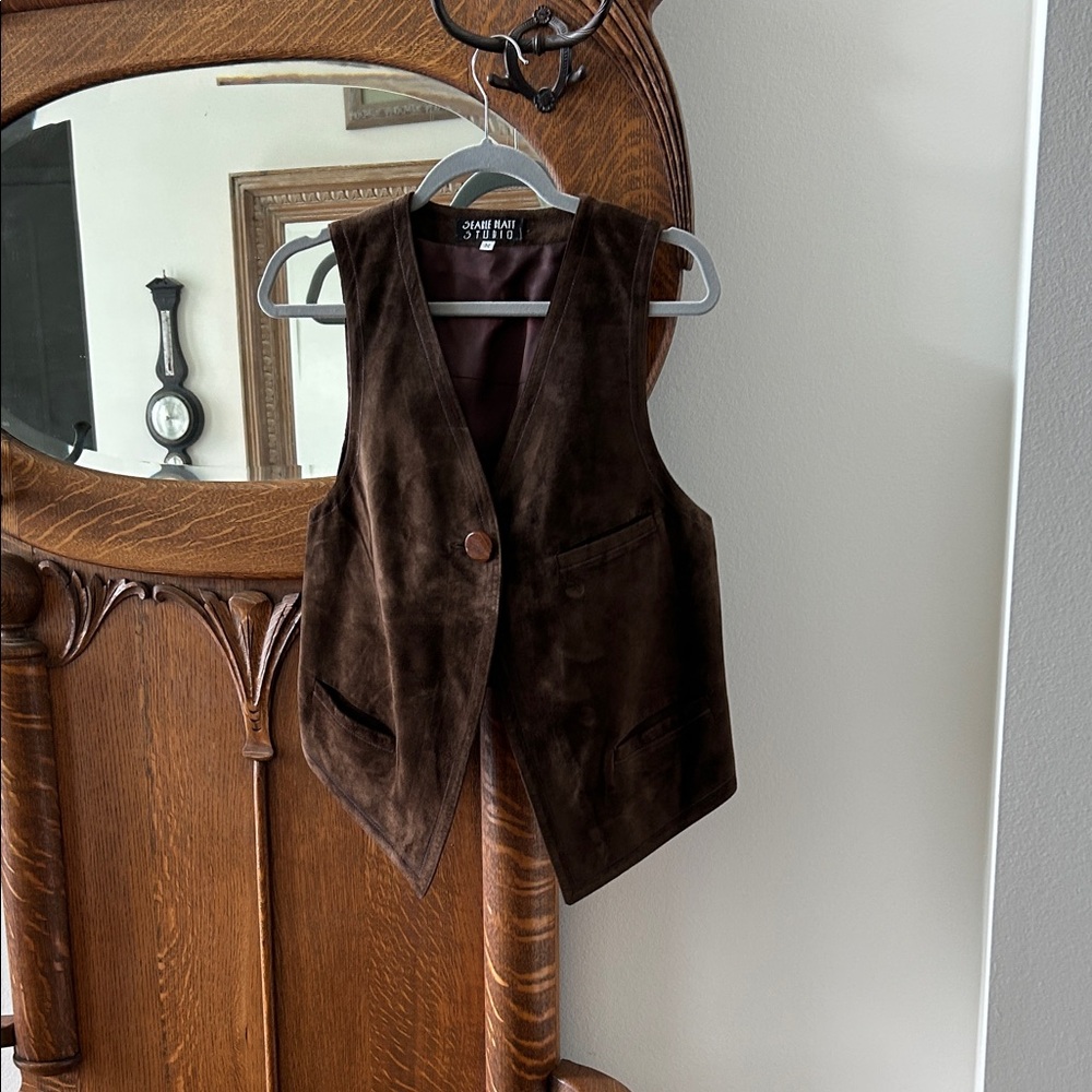 Searle Blatt Studio Brown Suede Vest